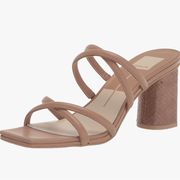 DOLCE VITA Women's Patsi Block Heel Sandal Women’s Size 10 M - Cafe Leather NWOB - Picture 1 of 10